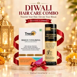 Tress Essence Diwali Hair Care Combo with TressDense Hair Growth Serum and Multivitamin Tablets